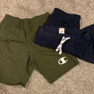 Champion/J crew Kids Olive and Navy Shorts Set